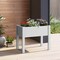 Costway Raised Garden Bed with Water Level Indicator Drainage Hole for Vegetables Outdoor Coffee/White